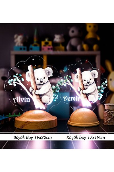 SEVGİLAMBASI Koala Ağaca Sarılan Gece Lambası Sevimli Çocuk Bebek Odası Lamba...