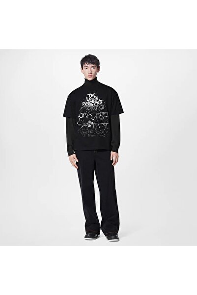 Luxury Brands Boutique تيشيرت لويس الخامس بطباعة الحفلات الموسيقية