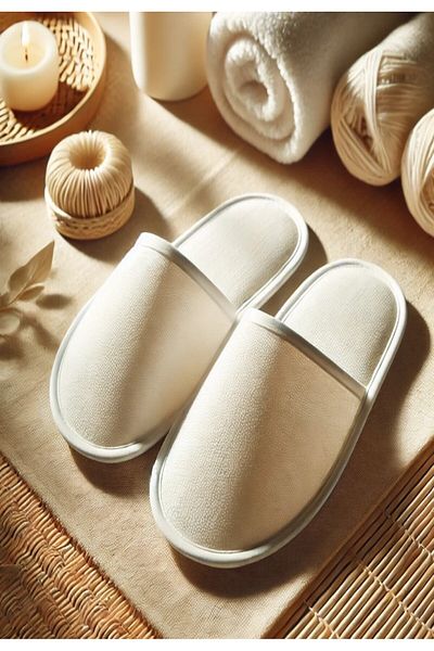 galaksihome Disposable Fabric Hotel Slippers Massage Salon Beauty Center Hygienic Slippers Standard Size 10Pairs