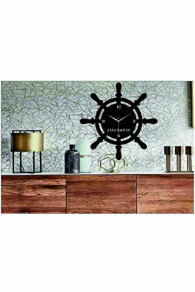 hediyelikevi Dümen Temalı Dekoratif Ahşap Duvar Saati