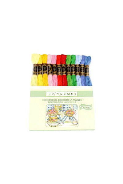 bidoluhobi 12 Pack Muline Etamine Embroidery Yarn