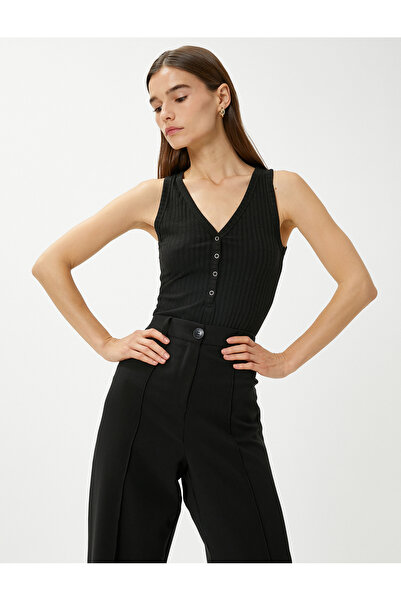 Koton Kaşkorse Atlet V Yaka Çıtçıtlı