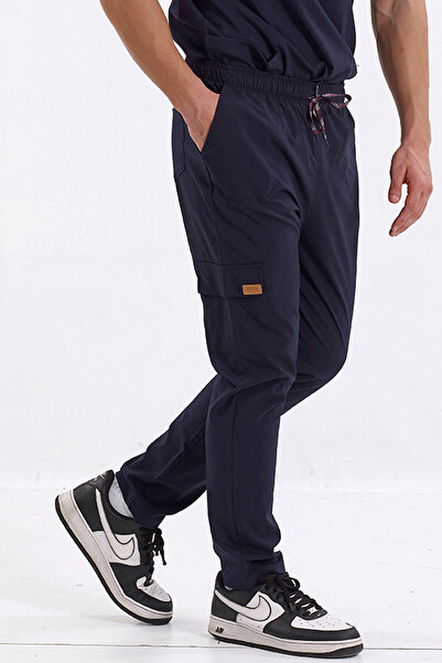 Brl Üniforma Tek Alt Kargo Cepli Klasik Likralı Unisex Cerrahi Pantolon Lacivert | Brlsnapsm