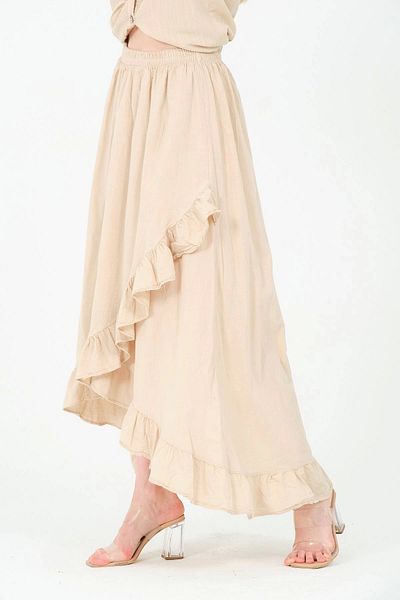 Butik Cotton Skirt-Beige Opportunity with Consumer Tools Can Be Used as Different Enough Accurate