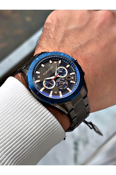 Quantum Functions Active 10 Atm Waterproof Steel Band Steel Case Men Wristwatch 855.060