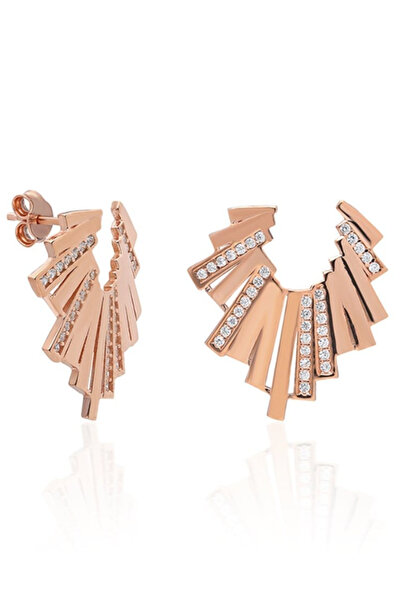 Nereze 925 Ayar Şık Tasarım Kadın Gümüş Küpe