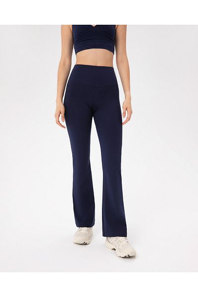 Ayma Active High Waist Navy Blue Organic Cotton Flared Leg Leggings