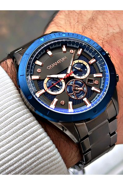 Quantum Functions Active 10 Atm Waterproof Steel Band Steel Case Men Wristwatch 855.060