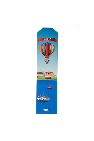 VUKİ Semn de carte din hârtie cu model Istanbul