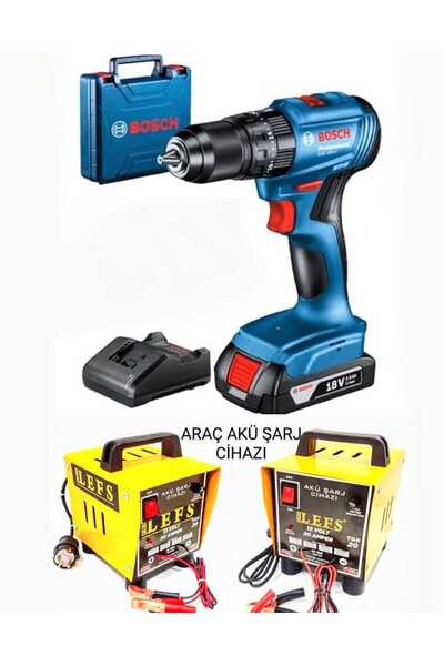 Bosch GSB 185 li Tek Akülü Matkap Vidalama ve Prolefs 12 V 20 Ah 180 Akü Şarj Cihazı