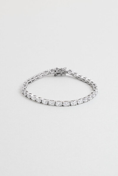 So CHIC... So CHIC... Özel Tasarım 18 Ayar Beyaz Altın Kaplama Gümüş Bileklik