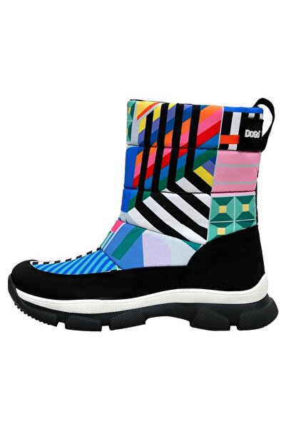 Dogo Women's Vegan Multicolor Snow Boots - Geometric Design