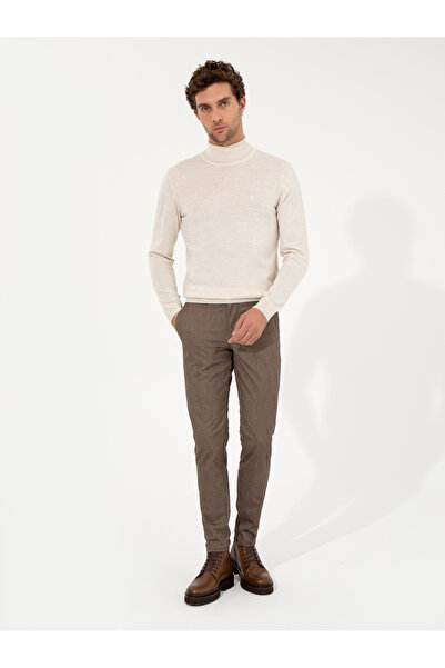 Cacharel Kahverengi Slim Fit Kanvas Pantolon 50259435-VR029