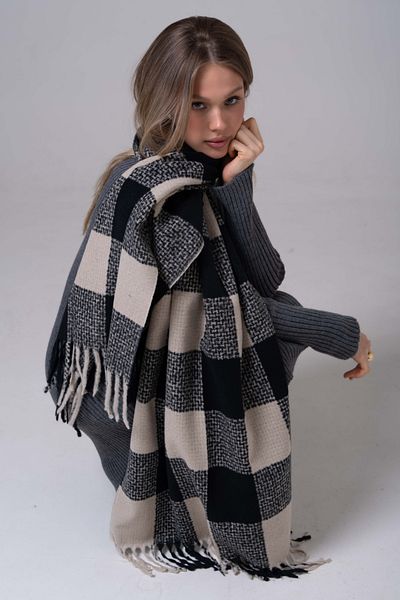 FENZA SCARF ABBEY KARE MODEL LANA-MIXTĂ ACRILOĂ BĂRĂ CU MODEL