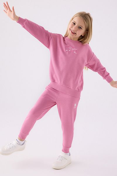 U.S. Polo Assn. Set de trening roz pentru fete