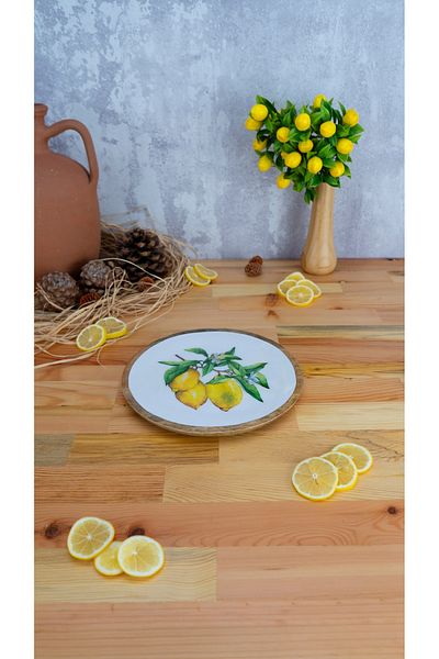 Bambum Kangaroo Round Tray Lemon