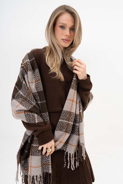 FENZA SCARF ADELA ΚΑΡΤΟΝ ΤΕΤΡΑΓΩΝΟ ΣΧΕΔΙΟ ΜΑΛΛΙ-ΑΚΡΥΛΙΚΟ ΜΙΚΤΟ ΣΧΕΔΙΟ ΦΟΡΕΜΑ