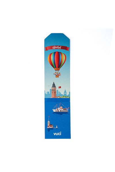 VUKİ Semn de carte din hârtie cu model Istanbul