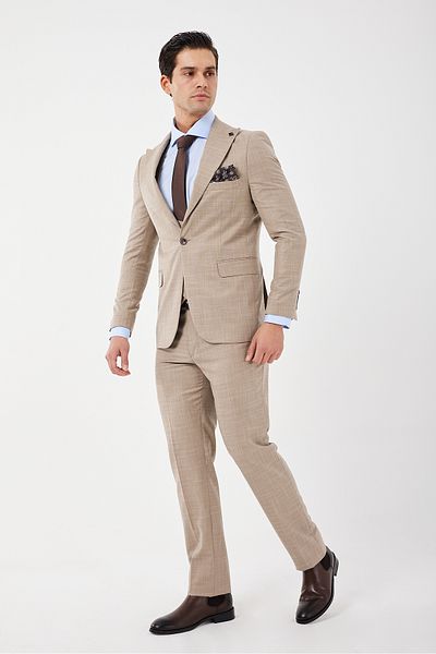 ACTUAL Costum și vestă pentru bărbați maro 5034-05