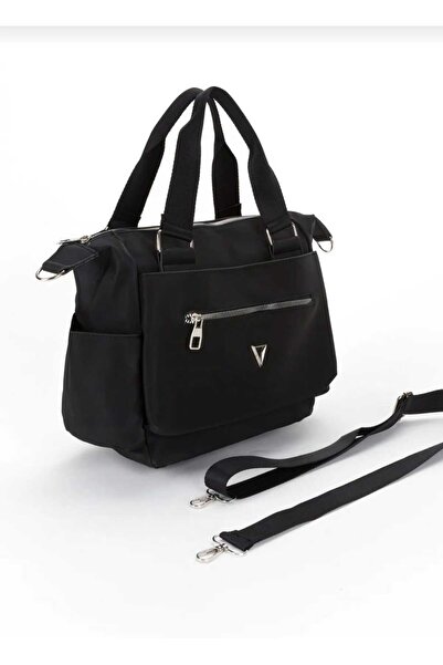 MAC&MOS Geantă neagră de mână și de umăr pentru femei