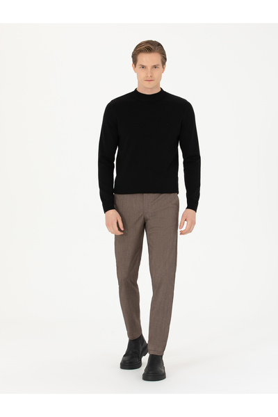 Cacharel Kahverengi Slim Fit Kanvas Pantolon 50277668-VR029