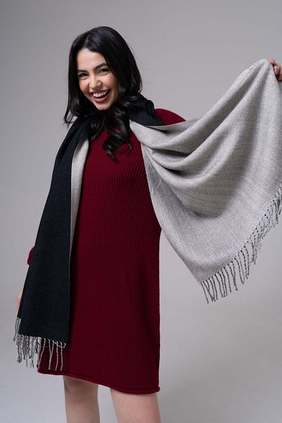 FENZA SCARF ALESSI șal de iarnă cu amestec dublu lână-acril