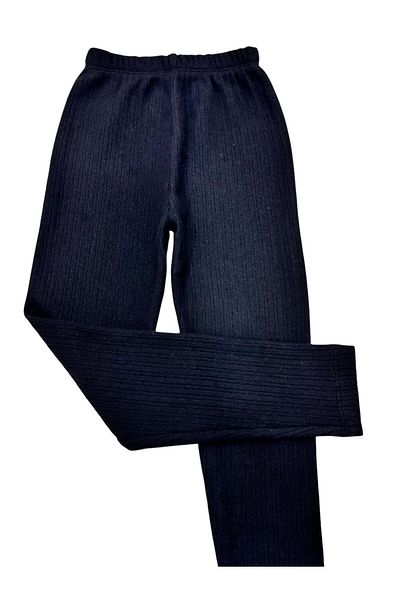 Esterella Jambiere negre pentru copii / Jambiere cu textura moale cu dungi / slim-fit / Slim Fit