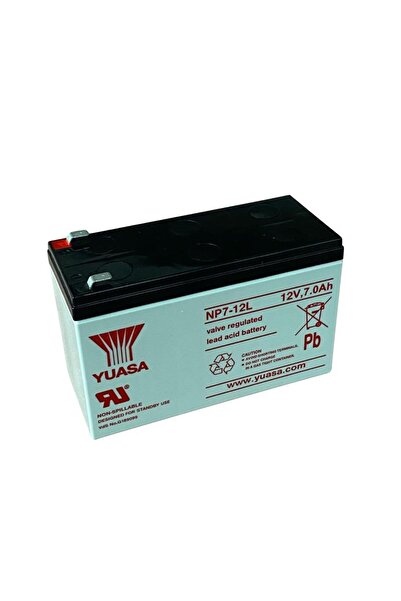 Yuasa 12v 7 Ah Akü Kuru Tip (NP 7-12) (151*65*97.5) (BÜYÜK FİŞLİ) (2.65 KG)