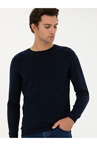 Cacharel Sax Regular Fit Pamuk Karışımlı Bisiklet Yaka Triko Kazak 50241779-VR045