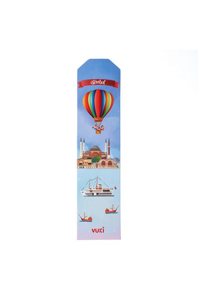 VUKİ Semn de carte din hârtie cu model Istanbul