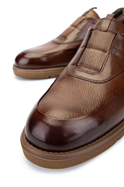 Tamer Tanca Erkek Hakiki Deri Taba Casual Ayakkabı