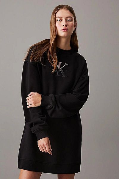 Calvin Klein Ck Jeans Embroidered Monologo Crew Dress Women's Dress J20J224834-Beh
