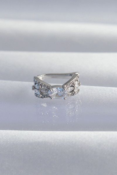 Store Brass Silver Color Zircon Stone Plated Earcuff Earrings