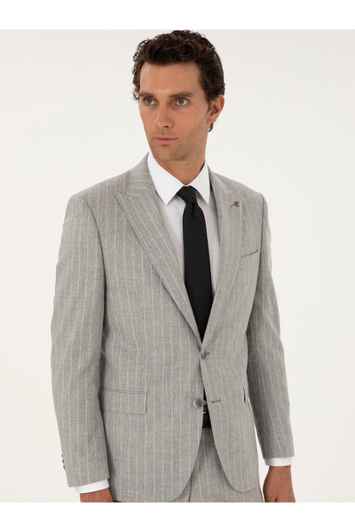 Cacharel Açık Gri Slim Fit Takım Elbise 50291023-VR001