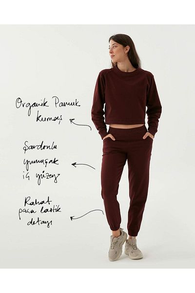 Ayma Active Φούτερ Jogger με ψηλόμεσο μήκος από βιολογικό βαμβάκι