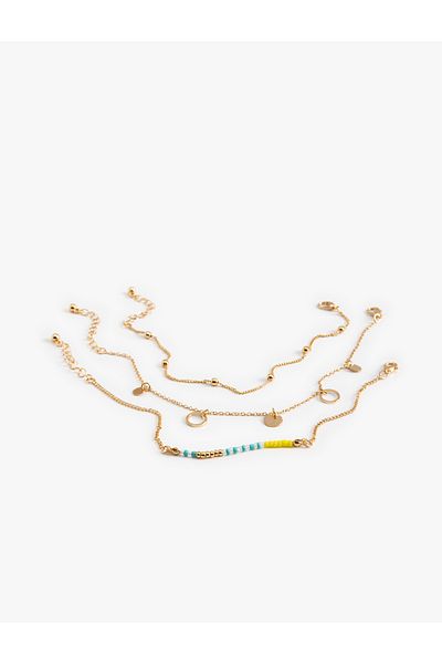Koton Pearl Bead Detailed Anklet Set