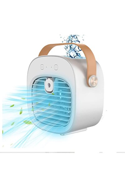 Arabest مروحة مكتبية محمولة 3 في 1 مع مرطب هواء، ومبرد هواء قابل للشحن عبر من...