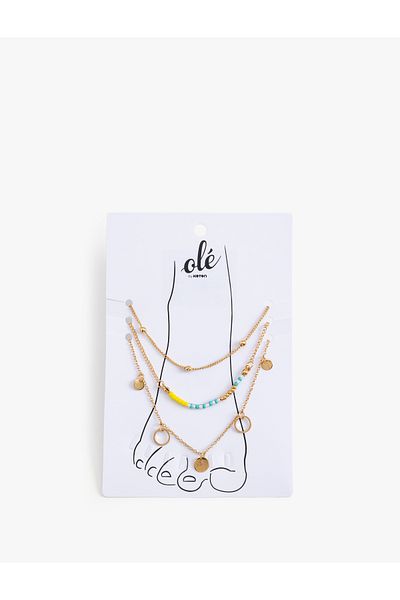 Koton Pearl Bead Detailed Anklet Set