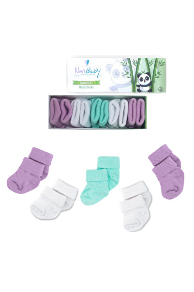 Novibaby جوارب للأطفال حديثي الولادة من الخيزران مكونة من 5 قطع I Lili I جوار...