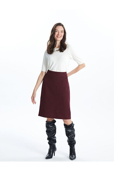 LC Waikiki Lcw Grace Mixed Waist Zip-Up A-Line Women's Skirt