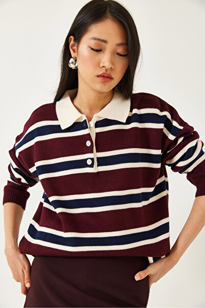 Bianco Lucci Kadın Polo Yaka Triko Kazak 241184 60261215