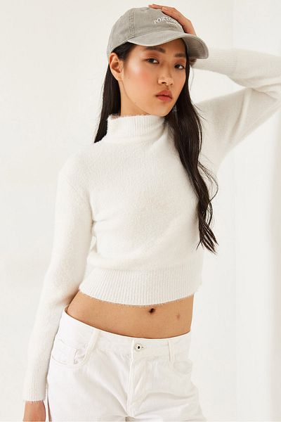 Bianco Lucci Women's Half Turtleneck Soft Knitwear Sweater 60261217