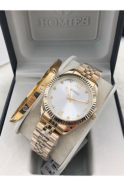 Homies Ladies' Watch and Bracelet Set 316 L Gift - Hms- 202059