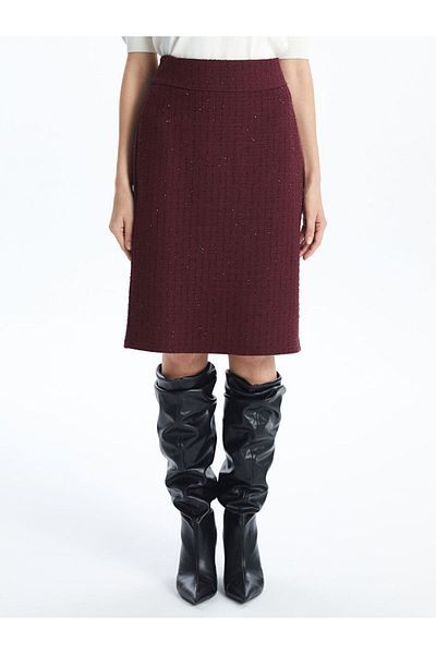 LC Waikiki Lcw Grace Mixed Waist Zip-Up A-Line Women's Skirt