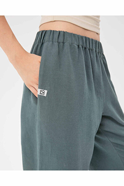 Ayma Active Linen Look Blue Women's Easy West Pants