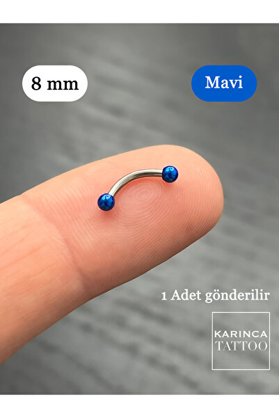 Karınca Piercing Renkli Toplu Cerrahi Çelik Tragus Helix Kulak Snug Rook Nipp...