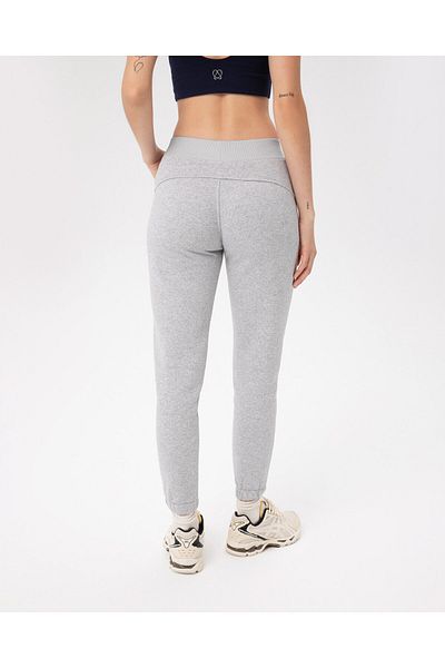 Ayma Active Gray Organic Cotton High Waist Elastic Leg Jogger Sweatpants