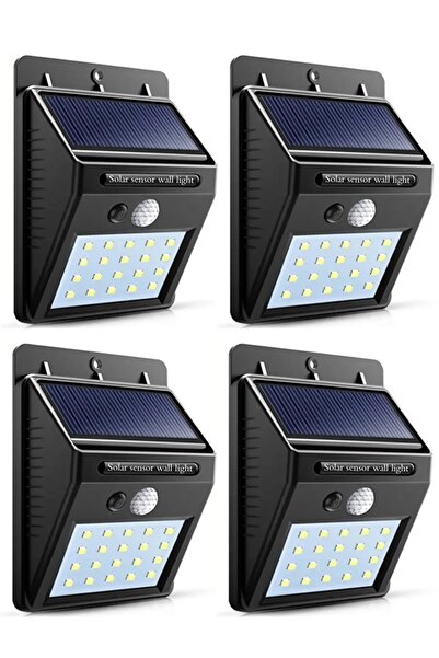 gaman 4'lü Paket Güneş Enerjili Hareket Sensörlü 20 Ledli Duvar Lambası - Sol...
