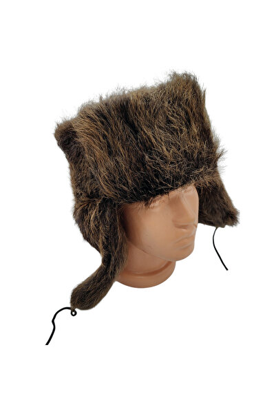 AbbasShop Hakiki Mink Hayvan Derisinden Kalpak El Yapımı Gerçek Deri Kalpak B...