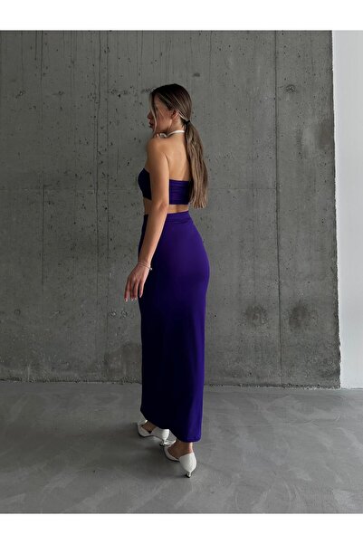 mydukkan.co Crop Etek Takım Mor